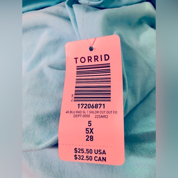 Torrid sz 5 Foxy One Shoulder Cutout Top NWT - Picture 8 of 8